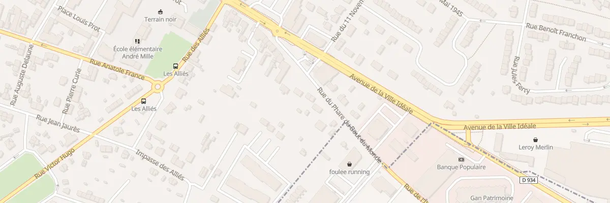 Plan du 180 Rue du Phare du Bout du Monde à Longueau