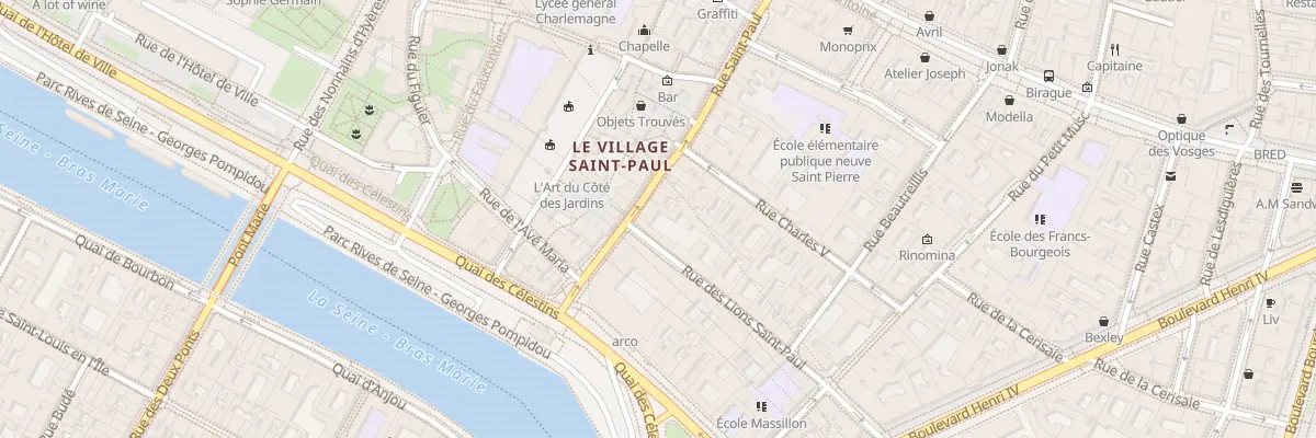 Plan du 8 Rue Saint-Paul à Paris 4e Arrondissement