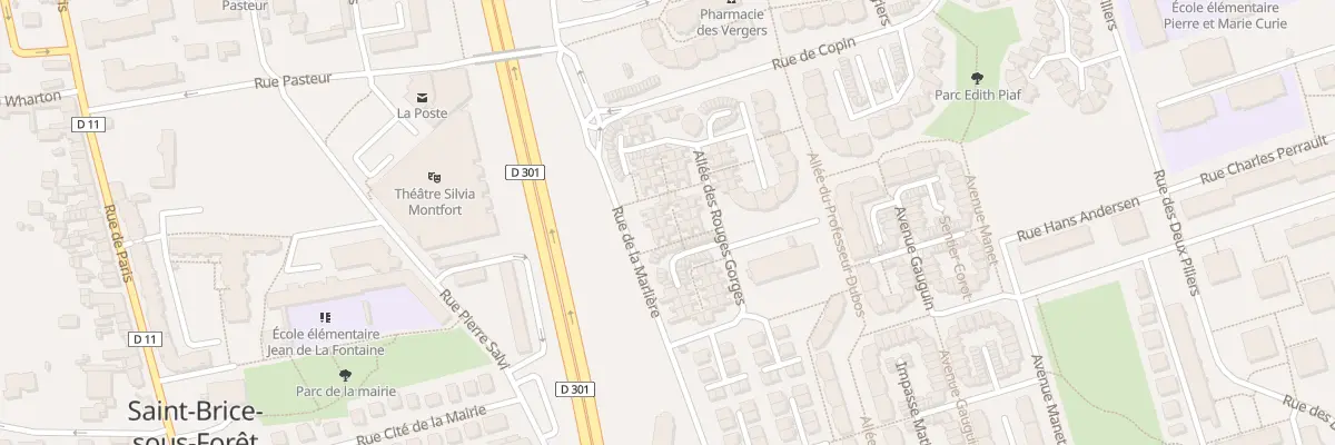 Plan du 1 All des Rossignols à Saint-Brice-sous-Forêt