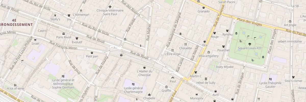 Plan du 4 Rue de Rivoli à Paris 4e Arrondissement