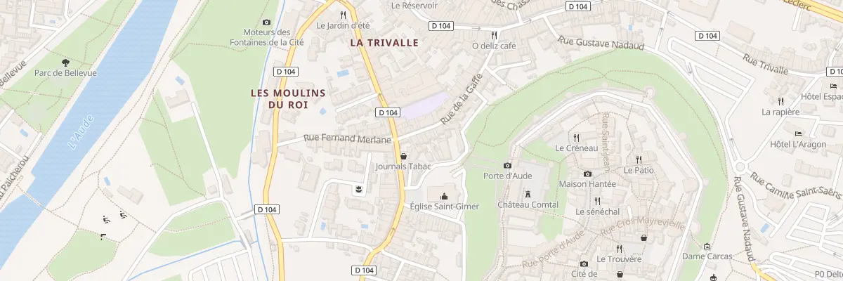 Plan du 4 Rue de la Gaffe à Carcassonne