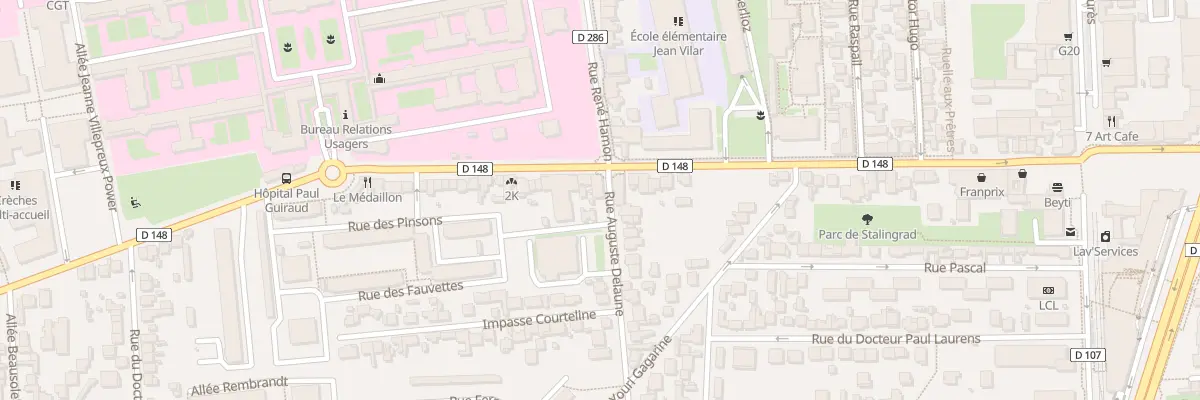 Plan du 2 Rue Auguste Delaune à Villejuif