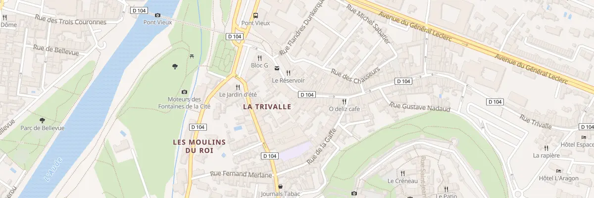 Plan du 30 Rue Trivalle à Carcassonne