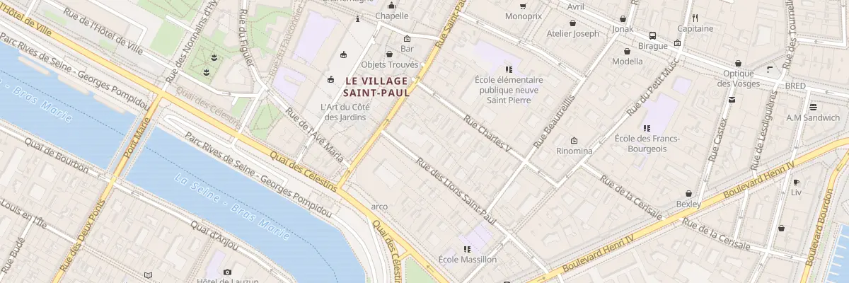 Plan du 14 Rue des Lions Saint-Paul à Paris 4e Arrondissement