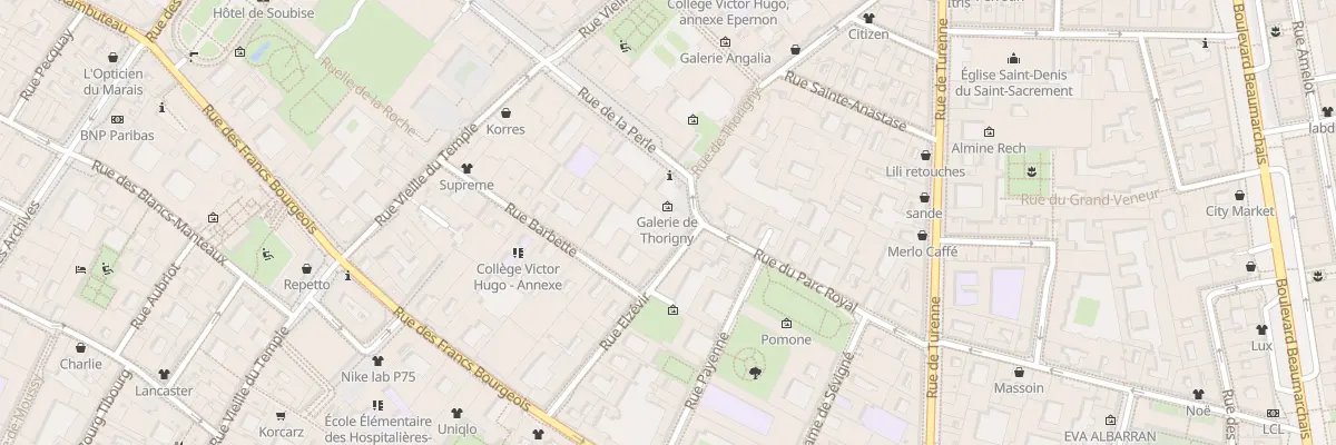 Plan du 3 Pl de Thorigny à Paris 3e Arrondissement