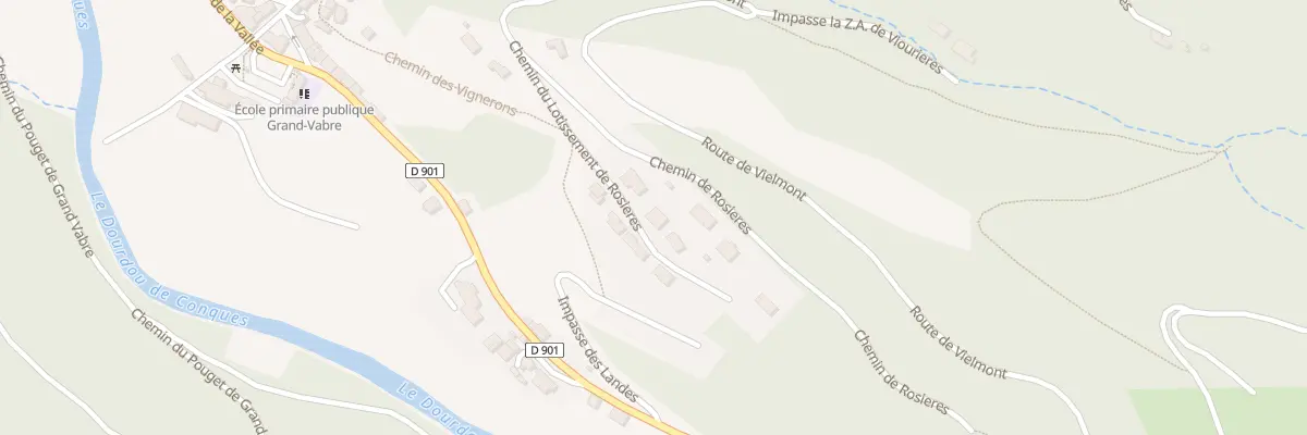 Plan du 3 Che du Lotissement de Rosieres à Conques-en-Rouergue