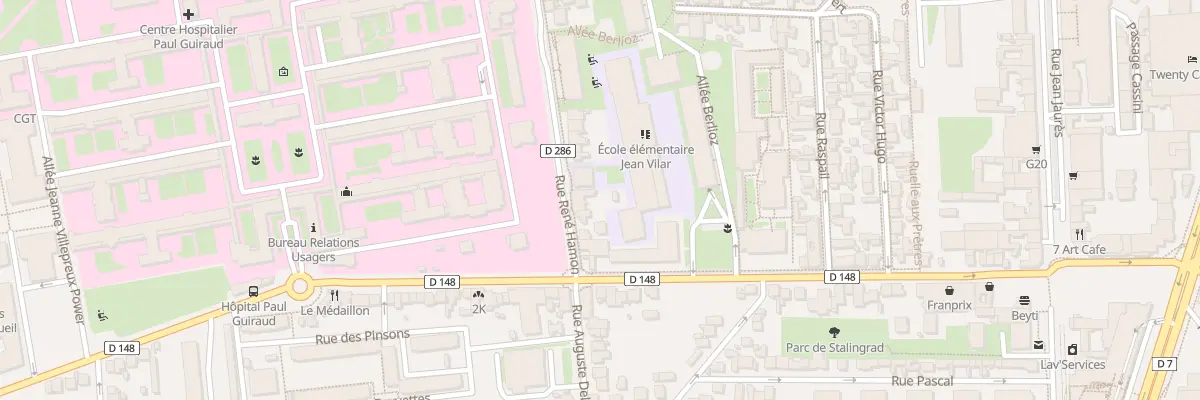 Plan du 8 Rue René Hamon à Villejuif