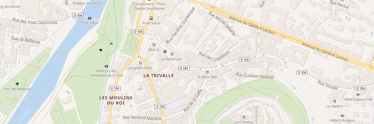 Plan du 25 Rue Trivalle à Carcassonne