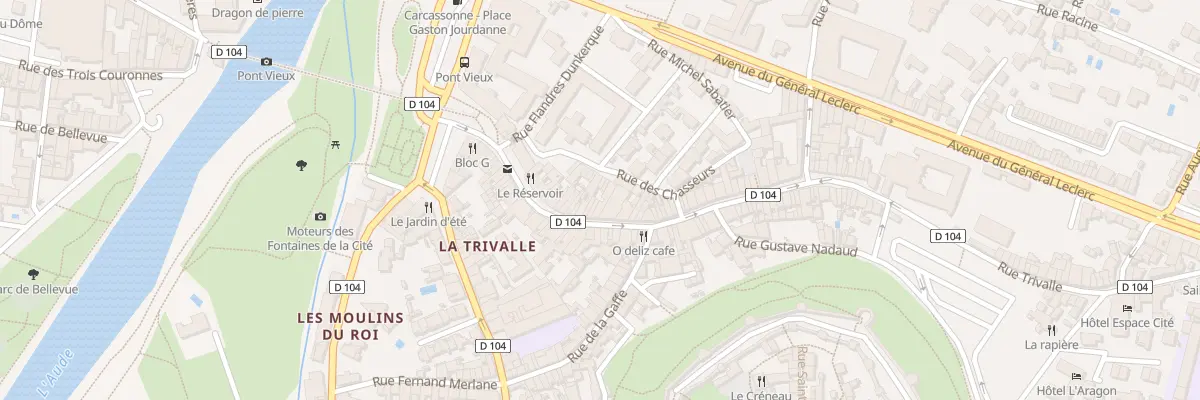 Plan du 33 Rue Trivalle à Carcassonne