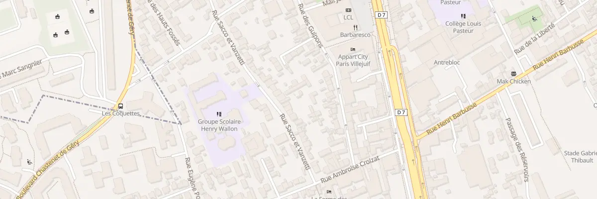 Plan du 30 Rue Sacco et Vanzetti à Villejuif