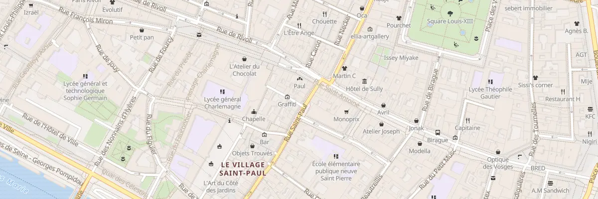Plan du 45 Rue Saint-Paul à Paris 4e Arrondissement