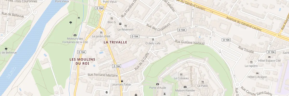 Plan du 50 Rue Trivalle à Carcassonne