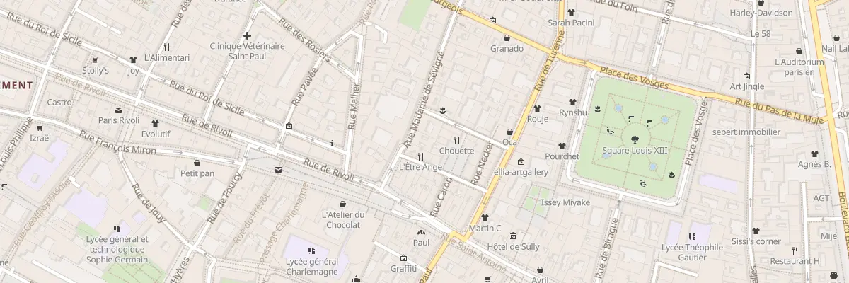 Plan du 10 Rue Madame de Sévigné à Paris 4e Arrondissement