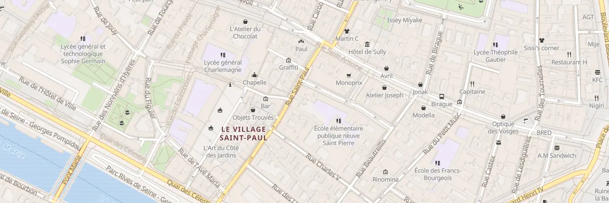 Plan du 30 Rue Saint-Paul à Paris 4e Arrondissement