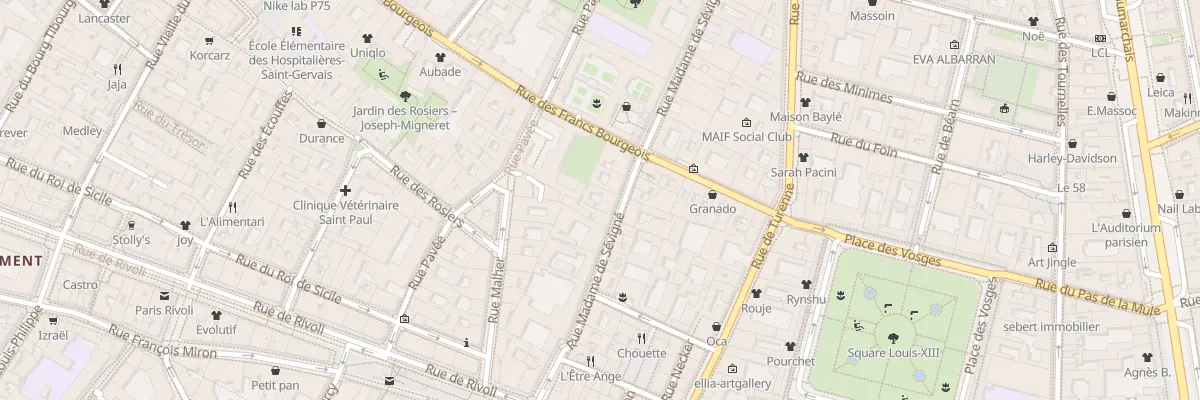 Plan du 17 Rue Madame de Sévigné à Paris 4e Arrondissement
