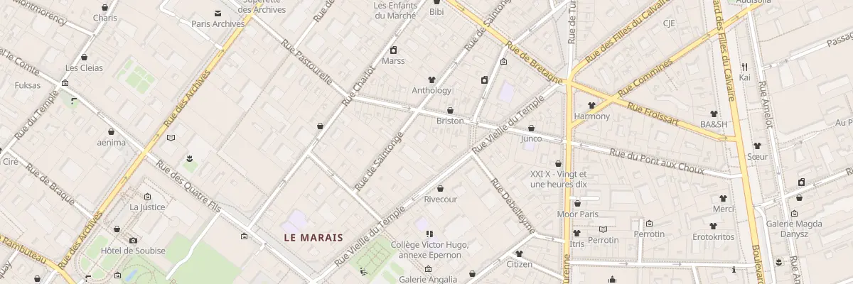 Plan du 10 Rue de Saintonge à Paris 3e Arrondissement