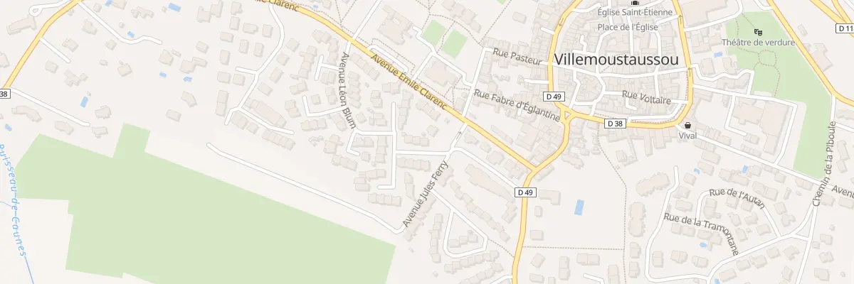 Plan du 2 Av Léon Blum à Villemoustaussou
