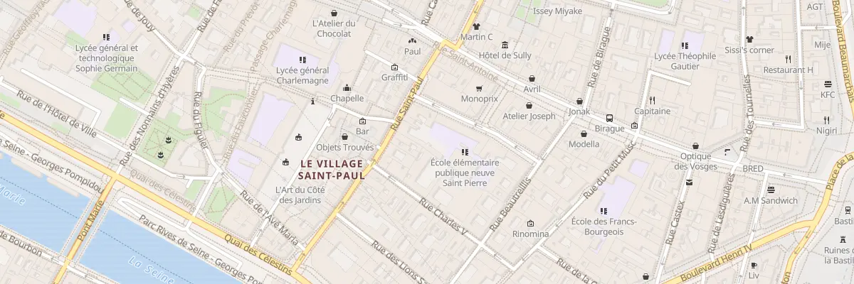 Plan du 28 Rue Saint-Paul à Paris 4e Arrondissement