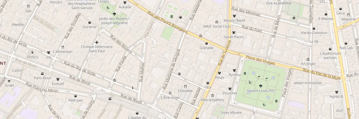 Plan du 20 Rue Madame de Sévigné à Paris 4e Arrondissement