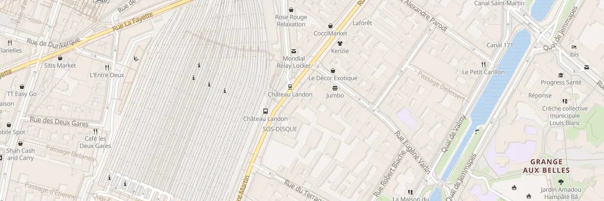 Plan du 190 Rue du Faubourg Saint-Martin à Paris 10e Arrondissement