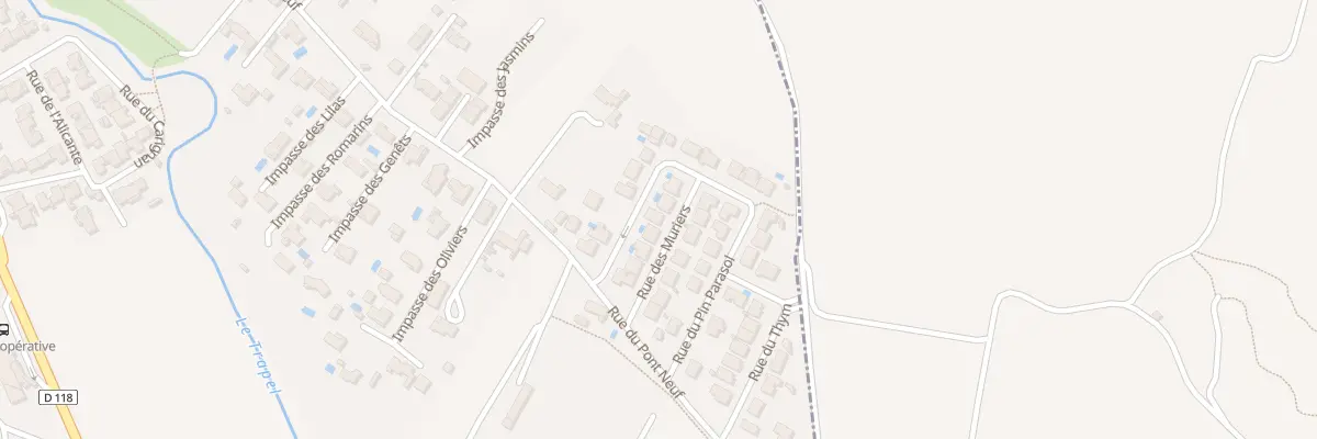 Plan du 9 Rue des Muriers à Villegailhenc