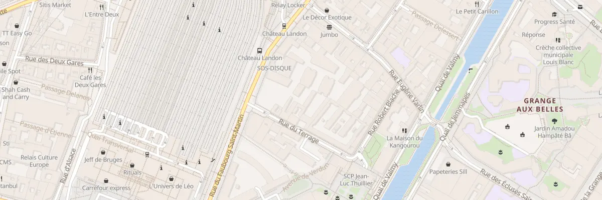 Plan du 20 Rue du Terrage à Paris 10e Arrondissement