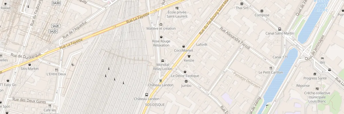 Plan du 189 Rue du Faubourg Saint-Martin à Paris 10e Arrondissement
