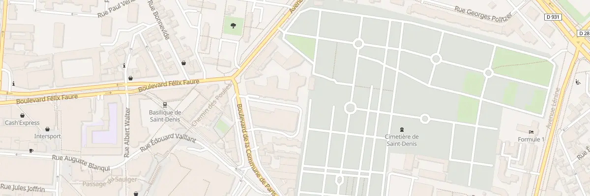 Plan du 7 Bd de la Commune de Paris à Saint-Denis
