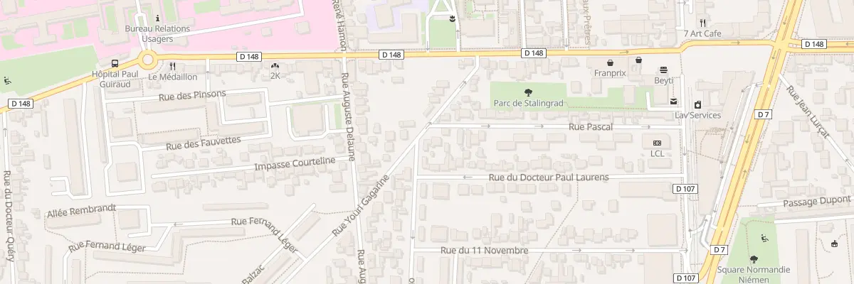 Plan du 1 Rue Arago à Villejuif