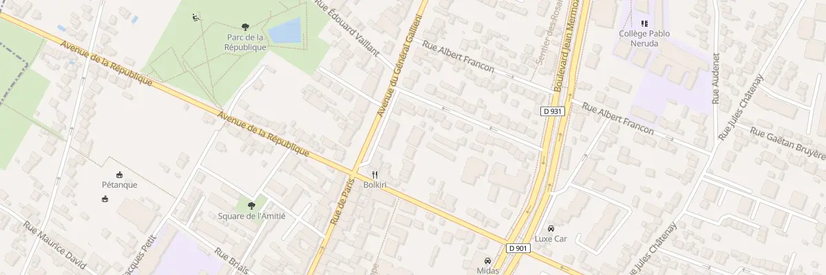 Plan du 8 Av General Gallieni à Saint-Denis