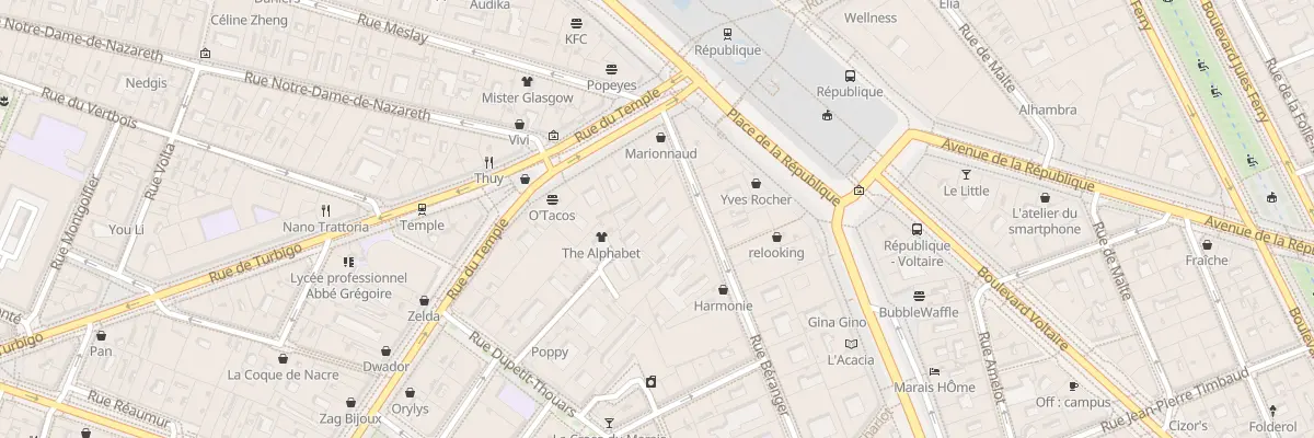 Plan du 21 Rue Béranger à Paris 3e Arrondissement