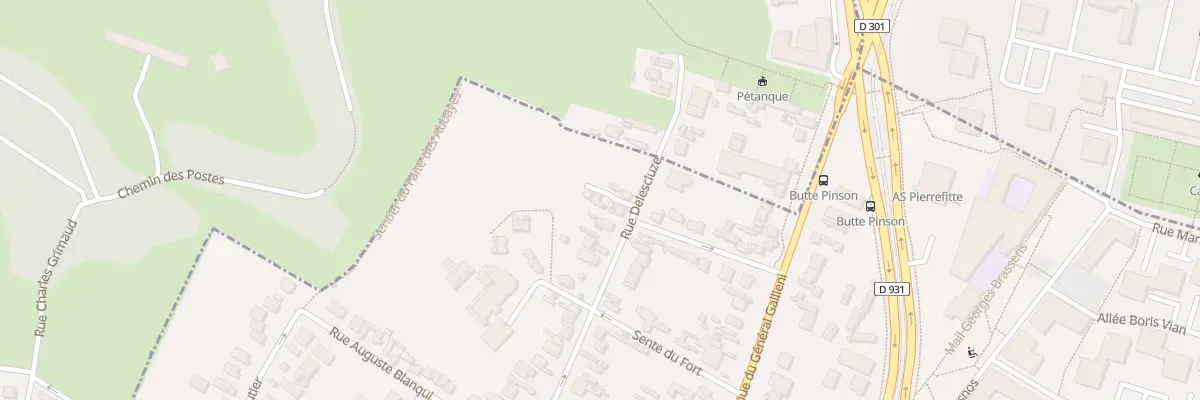 Plan du 5 Imp Delescluze à Saint-Denis