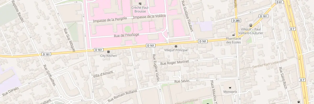 Plan du 1 Rue Eugène Varlin à Villejuif