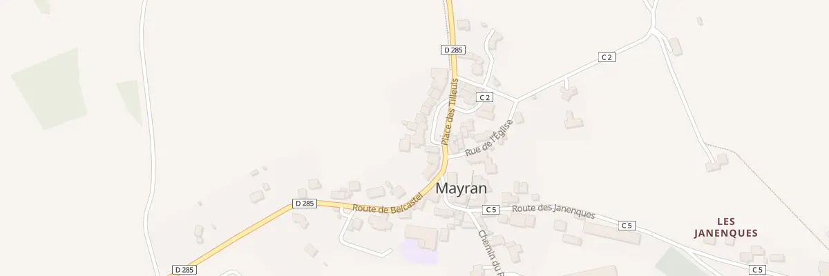 Plan du 1 Pl des Tilleuls à Mayran