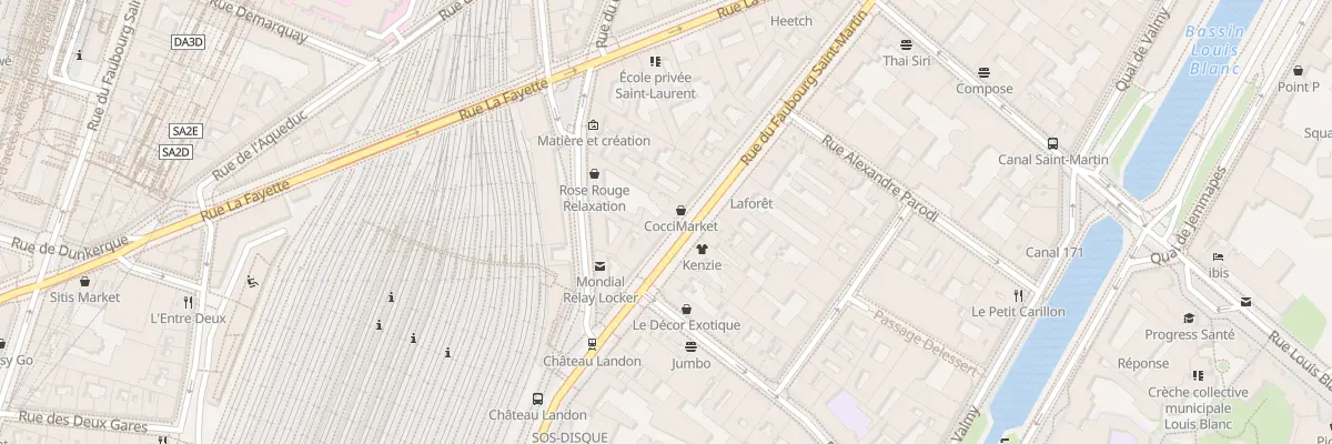 Plan du 193 Rue du Faubourg Saint-Martin à Paris 10e Arrondissement