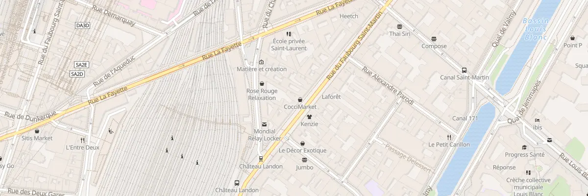 Plan du 195 Rue du Faubourg Saint-Martin à Paris 10e Arrondissement