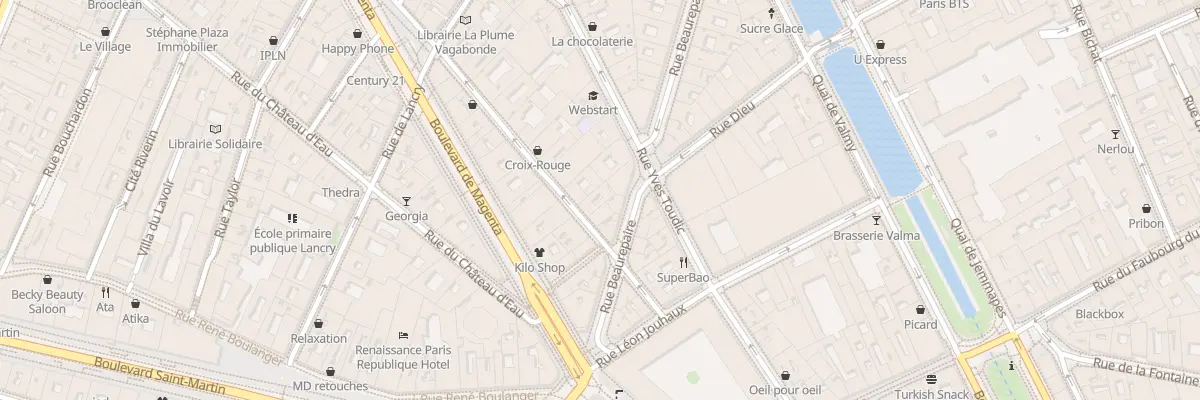 Plan du 32 Rue Albert Thomas à Paris 10e Arrondissement