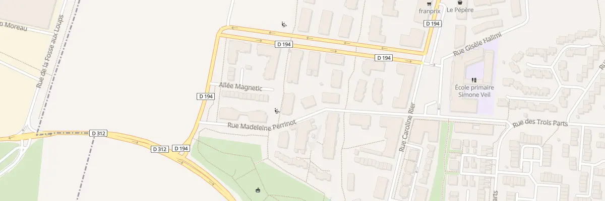 Plan du 10 Rue Madeleine Perrinot à Bondoufle