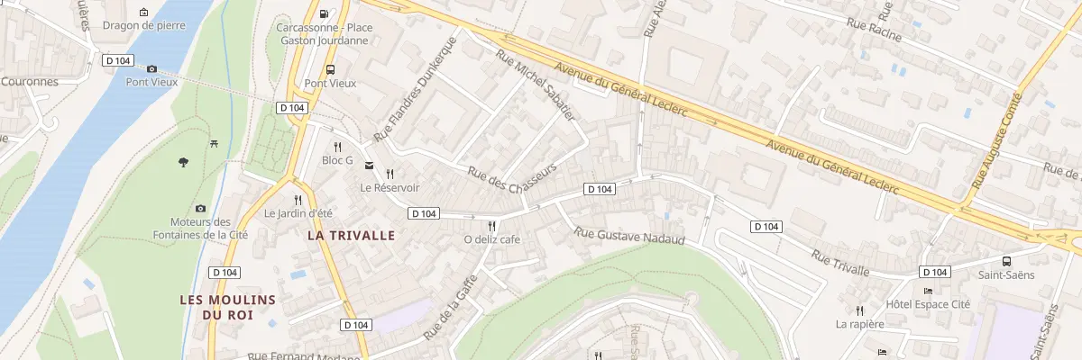 Plan du 61 Rue Trivalle à Carcassonne