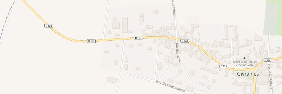 Plan du 25B Rue de Yevre à Givraines