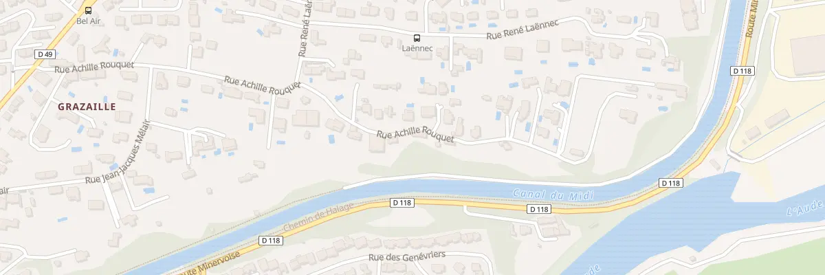 Plan du 36 Rue Achille Rouquet à Carcassonne