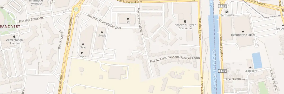 Plan du 323 Rue du Cdt Georges Ledru à Dunkerque