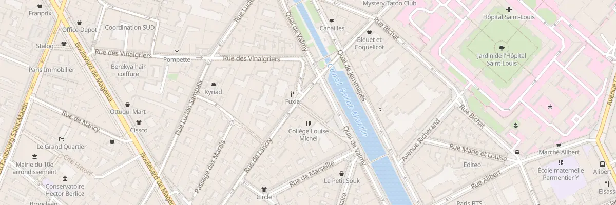 Plan du 12 Rue Jean Poulmarch à Paris 10e Arrondissement