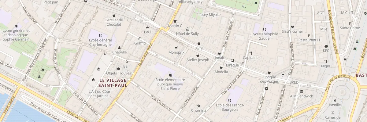 Plan du 12 Rue Neuve Saint-Pierre à Paris 4e Arrondissement