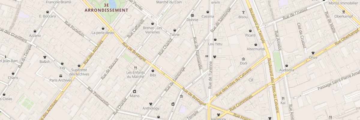 Plan du 43 Rue de Saintonge à Paris 3e Arrondissement