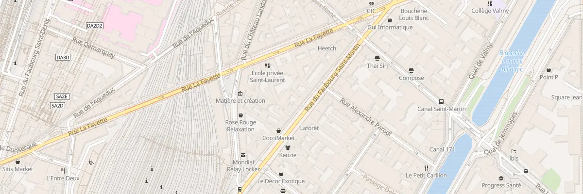 Plan du 205 Rue du Faubourg Saint-Martin à Paris 10e Arrondissement