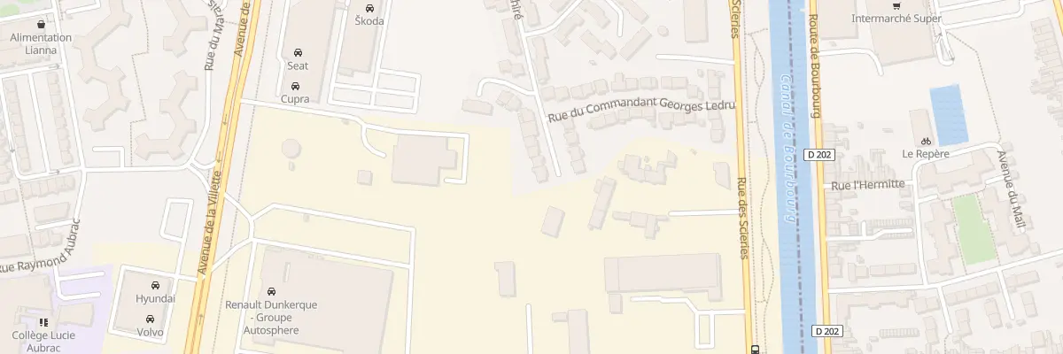 Plan du 504 Rue du Cdt Georges Ledru à Dunkerque