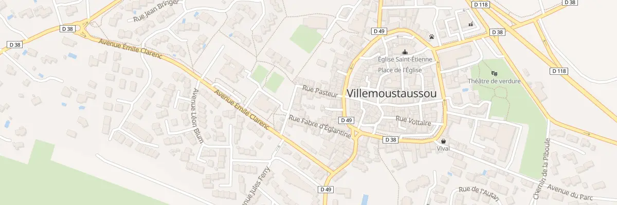 Plan du 6 Rue Pasteur à Villemoustaussou