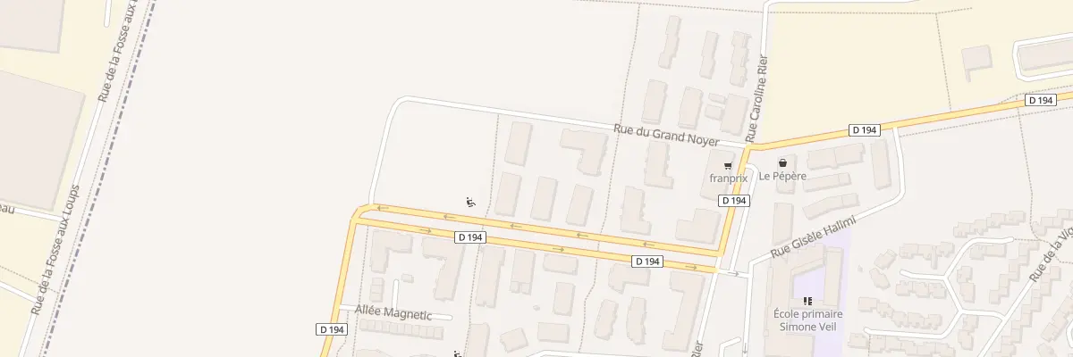 Plan du 2 Rue Josette Poirson à Bondoufle