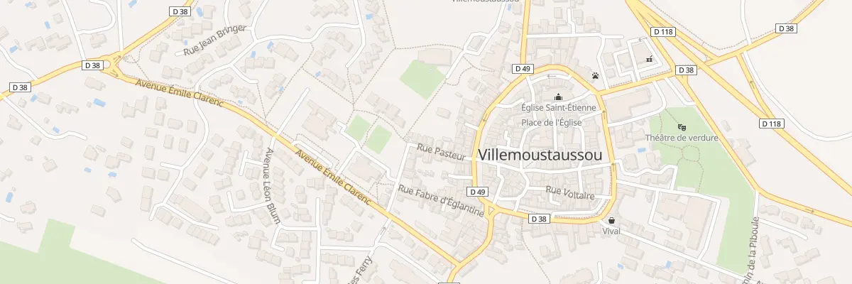 Plan du 7 Rue Pasteur à Villemoustaussou